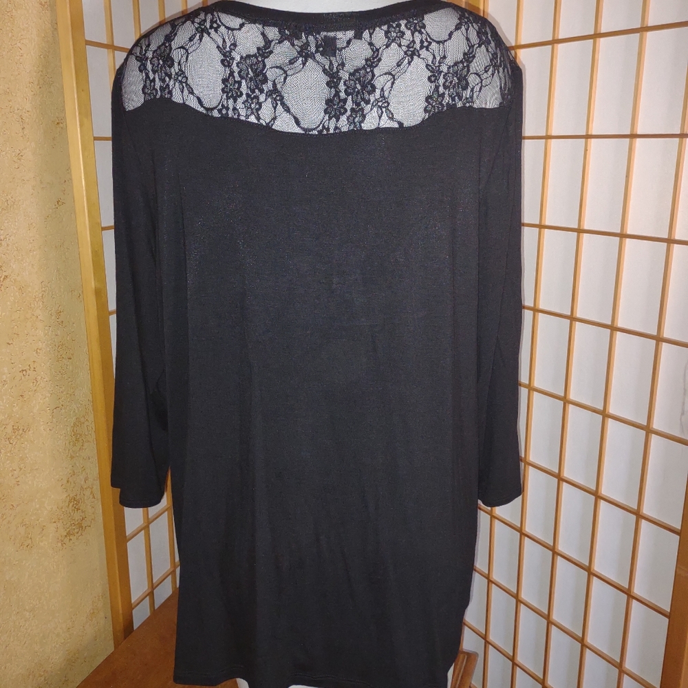 B.L.E.U. bling & lace 2X tunic top - Picture 7 of 10